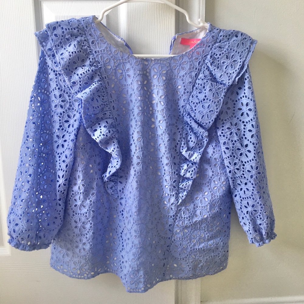 Lilly Pulitzer Primm periwinkle eyelet top